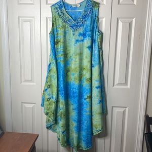 Embroidered Hi/Lo Sun Dress